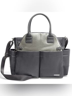 Skip Hop Chelsea Satchel Changing Bag in Charcoal Shimmer NWT